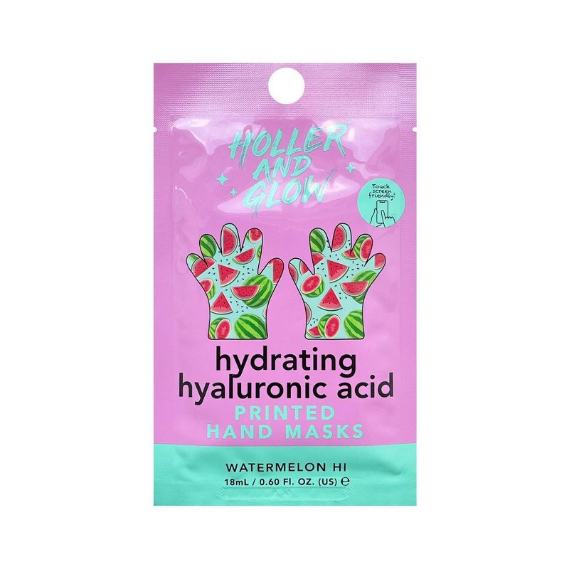 slide 1 of 4, Holler and Glow Ultra Hydrating Slugging Hand Mask - Watermelon Hi - 0.61 fl oz, 0.61 fl oz