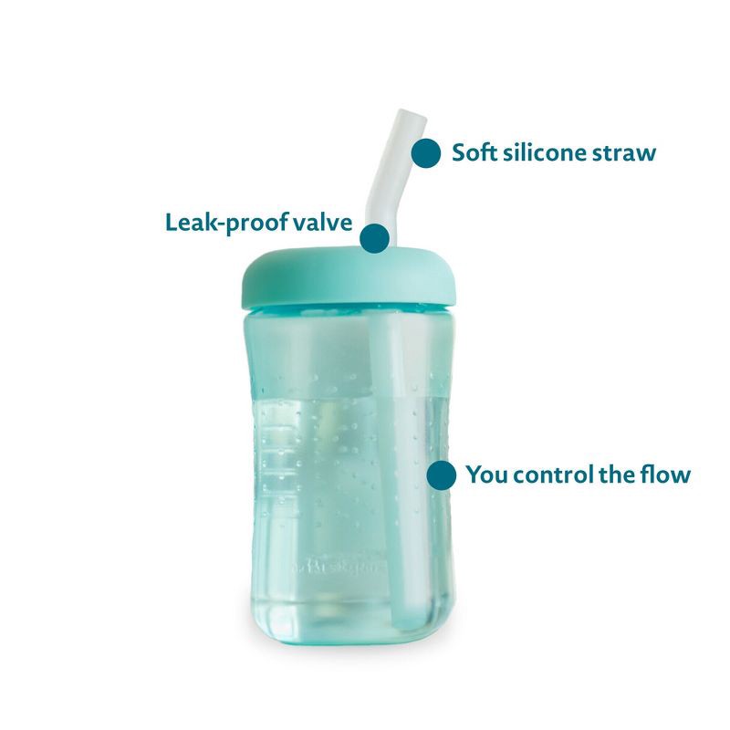 slide 3 of 7, The First Years 7oz Squeeze and Sip Straw Cup - Green - 2pk, 2 ct; 7 oz