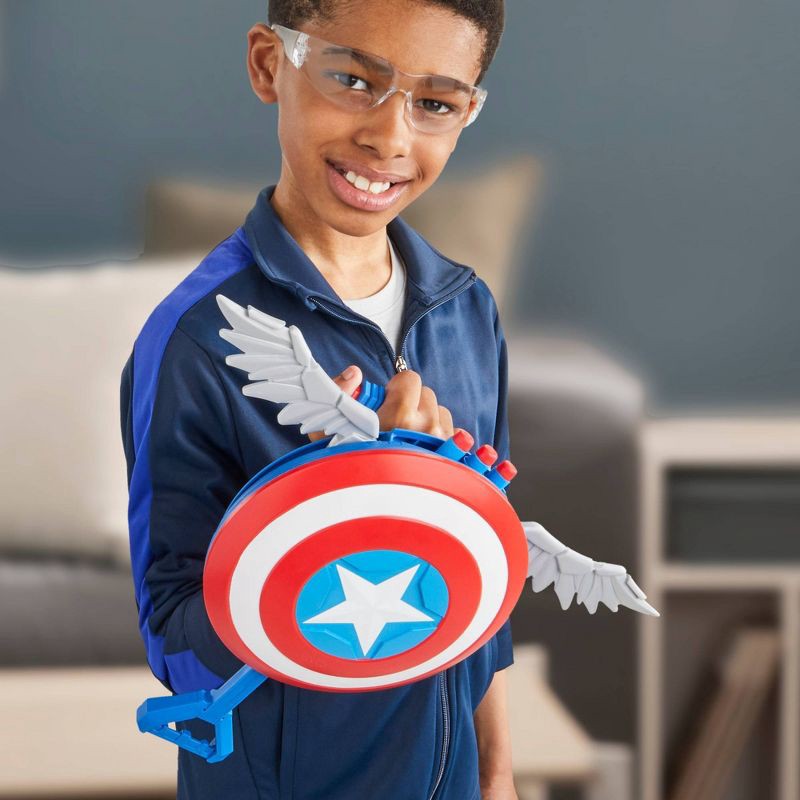 slide 8 of 10, Captain America Brave New World NERF Skyshot Blaster, 1 ct