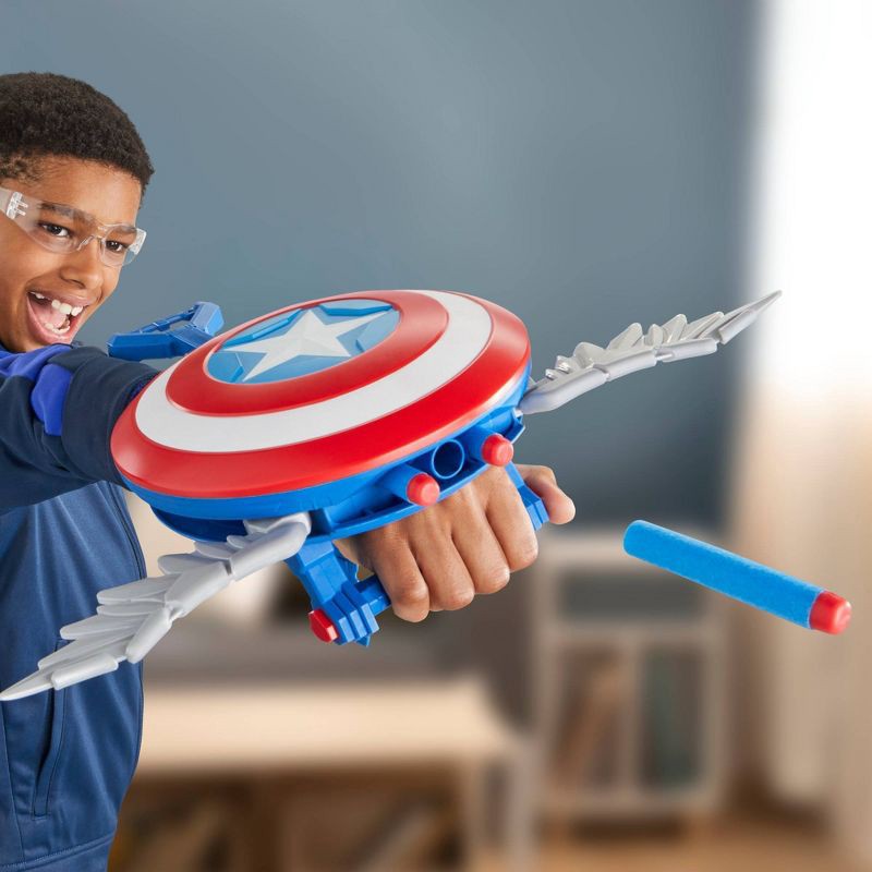 slide 9 of 10, Captain America Brave New World NERF Skyshot Blaster, 1 ct
