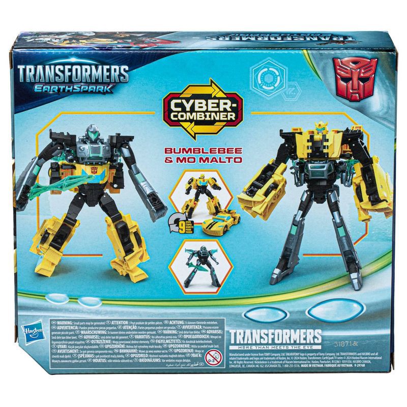 slide 3 of 6, Transformers EarthSpark Bumblebee and Mo Malto Cyber-Combiner Action Figure Set - 2pk, 2 ct