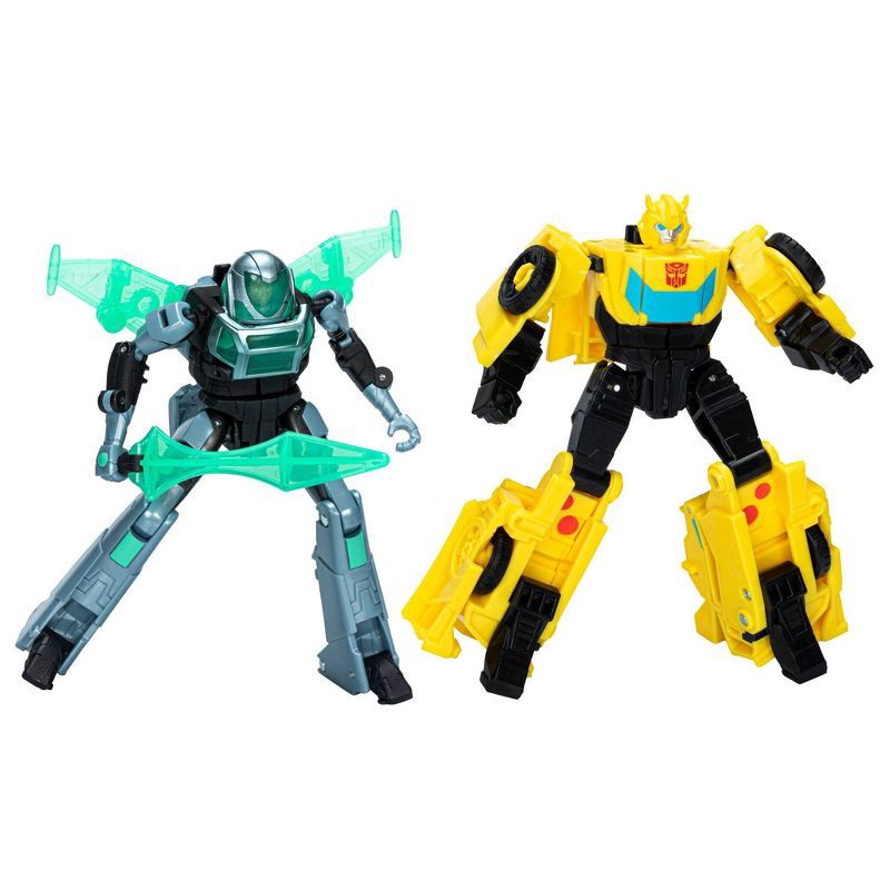 slide 1 of 6, Transformers EarthSpark Bumblebee and Mo Malto Cyber-Combiner Action Figure Set - 2pk, 2 ct