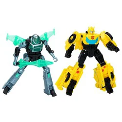 Transformers EarthSpark Bumblebee and Mo Malto Cyber-Combiner Action Figure Set - 2pk