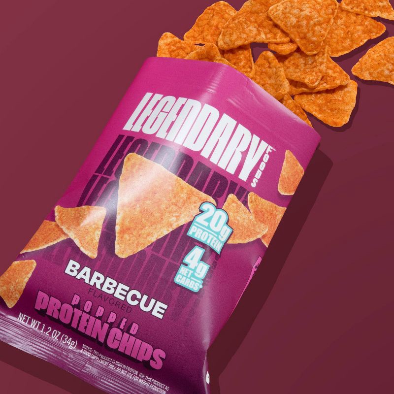 slide 5 of 5, Legendary Foods Gluten Free and Keto Friendly Popped Protein Chips - BBQ - 4.8oz/4ct, 4 ct; 4.8 oz