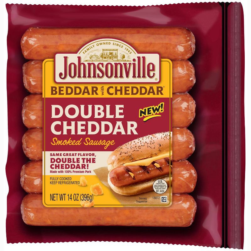 slide 1 of 3, Johnsonville Double Beddar Smoked Sausage - 14oz/6ct, 6 ct; 14 oz