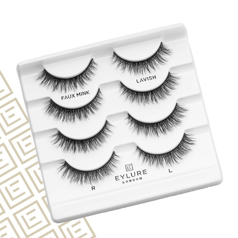 slide 2 of 6, Eylure Luxe Faux Mink Lavish False Eyelashes - 4pr, 1 ct