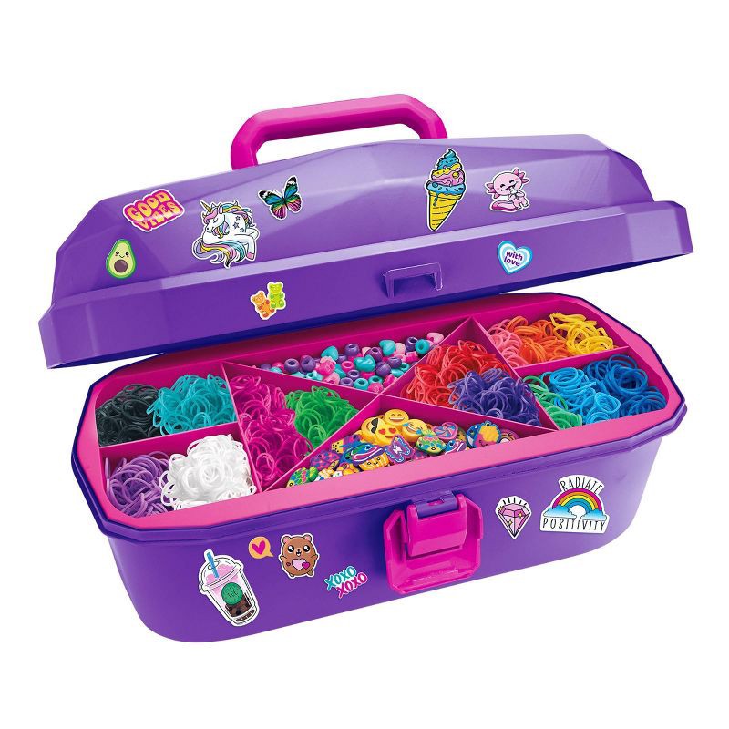 slide 3 of 9, Cra-Z-Loom Craft Caddy: Creative Activity Kit with Charms, Beads, Polypropylene & ABS Materials, 1 ct
