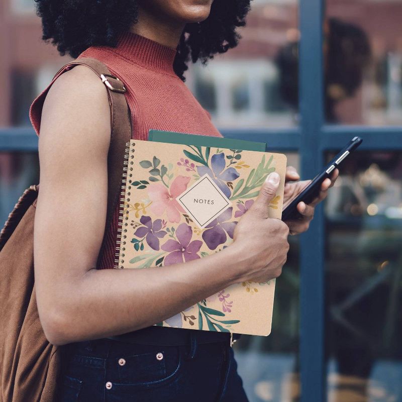 slide 10 of 10, Cambridge 160pg Ruled Notebook 9.875"x8.75" Floral, 1 ct