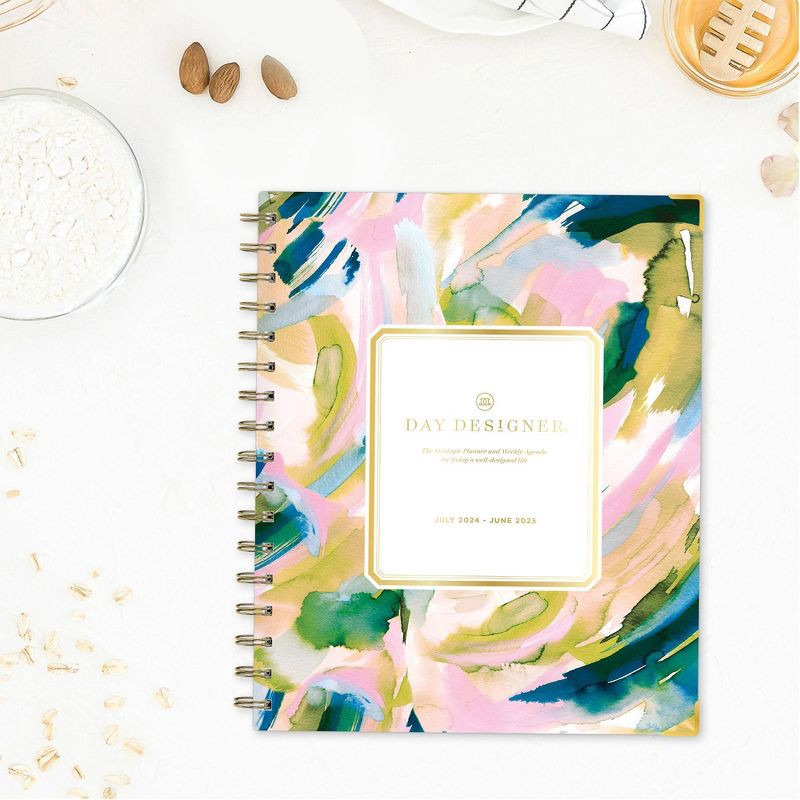 slide 2 of 14, Day Designer 2024-25 Weekly/Monthly Planner 9"x7" Wirebound Matte Day Dream: Adult Stationery, July-June, Multicolored, 1 ct