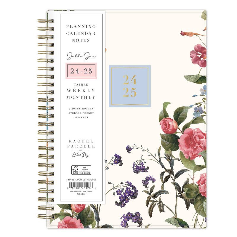 slide 3 of 13, Rachel Parcell 2024-25 Weekly/Monthly Planner with Notes 8.625"x5.875" Wirebound Cordelia: Adult Calendar July-June, 1 ct