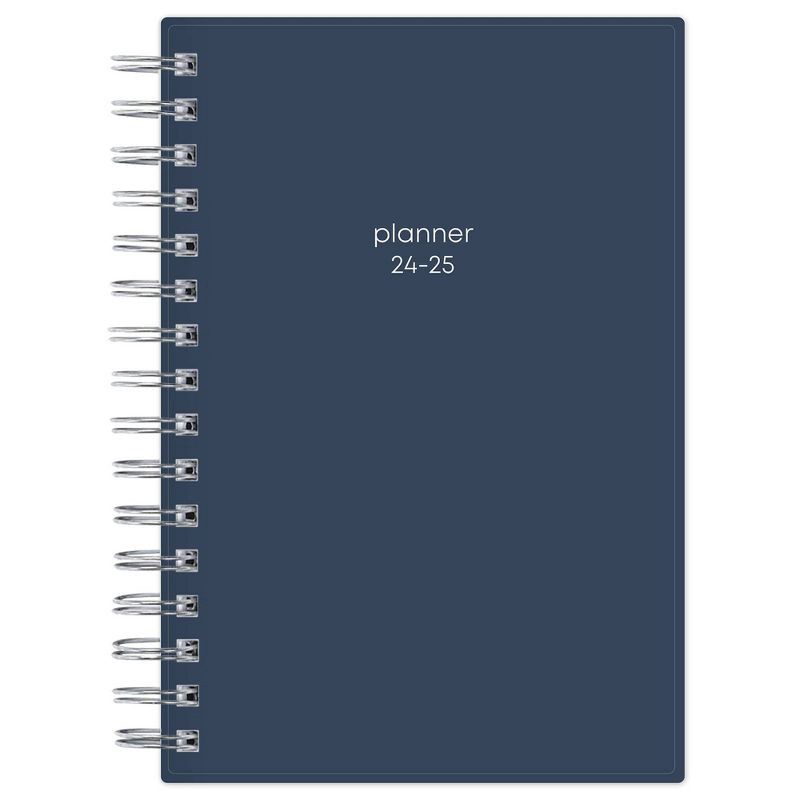 slide 1 of 12, Blue Sky 2024-25 Daily/Monthly Planner 8"x5" Wirebound Navy: Student Planner, July-June, Weekly & Monthly, Adult, 1 ct