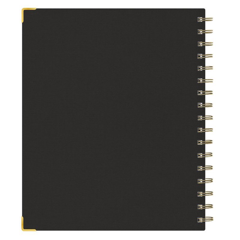 slide 14 of 14, Day Designer 2024-25 Weekly/Monthly Planner 9"x7" Wirebound Fabric Black: July-June, Adult, Tabs, 7x9" Paper, 1 ct