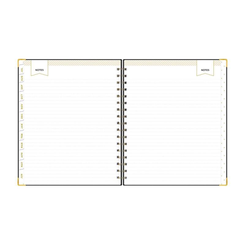 slide 11 of 14, Day Designer 2024-25 Weekly/Monthly Planner 9"x7" Wirebound Fabric Black: July-June, Adult, Tabs, 7x9" Paper, 1 ct