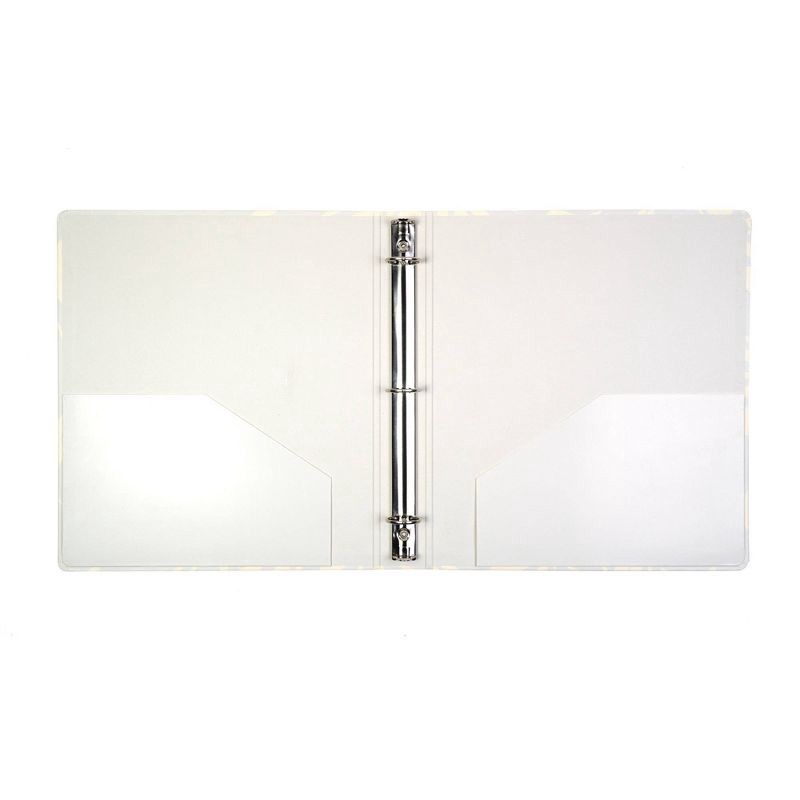 slide 3 of 7, Yoobi Evolve 1" O-Ring Binder 220 Sheet Capacity Light Blue Graphic Floral, 1 ct