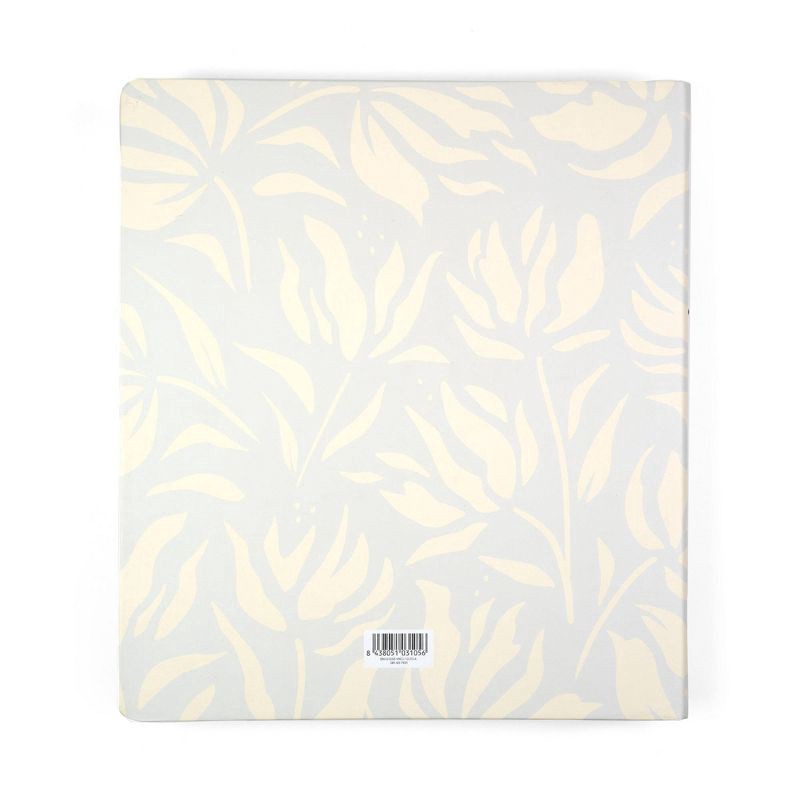 slide 7 of 7, Yoobi Evolve 1" O-Ring Binder 220 Sheet Capacity Light Blue Graphic Floral, 1 ct