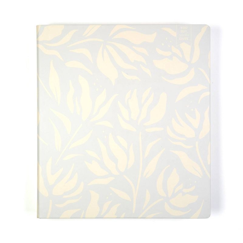 slide 1 of 7, Yoobi Evolve 1" O-Ring Binder 220 Sheet Capacity Light Blue Graphic Floral, 1 ct