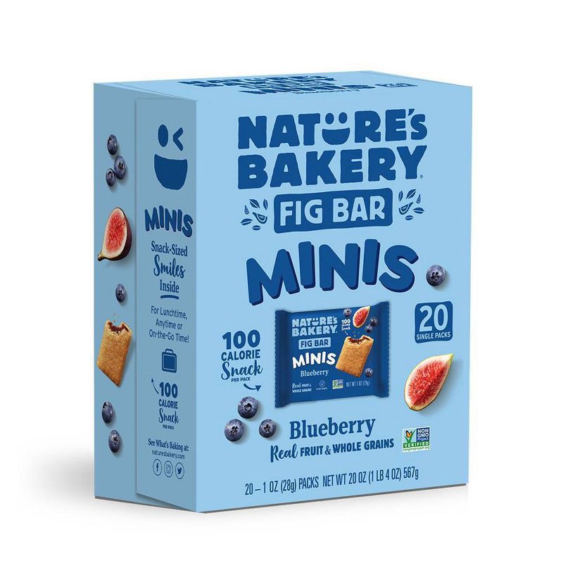 slide 1 of 2, Nature's Bakery Blueberry Fig Bar MINIS - 20oz/20ct, 20 ct; 20 oz