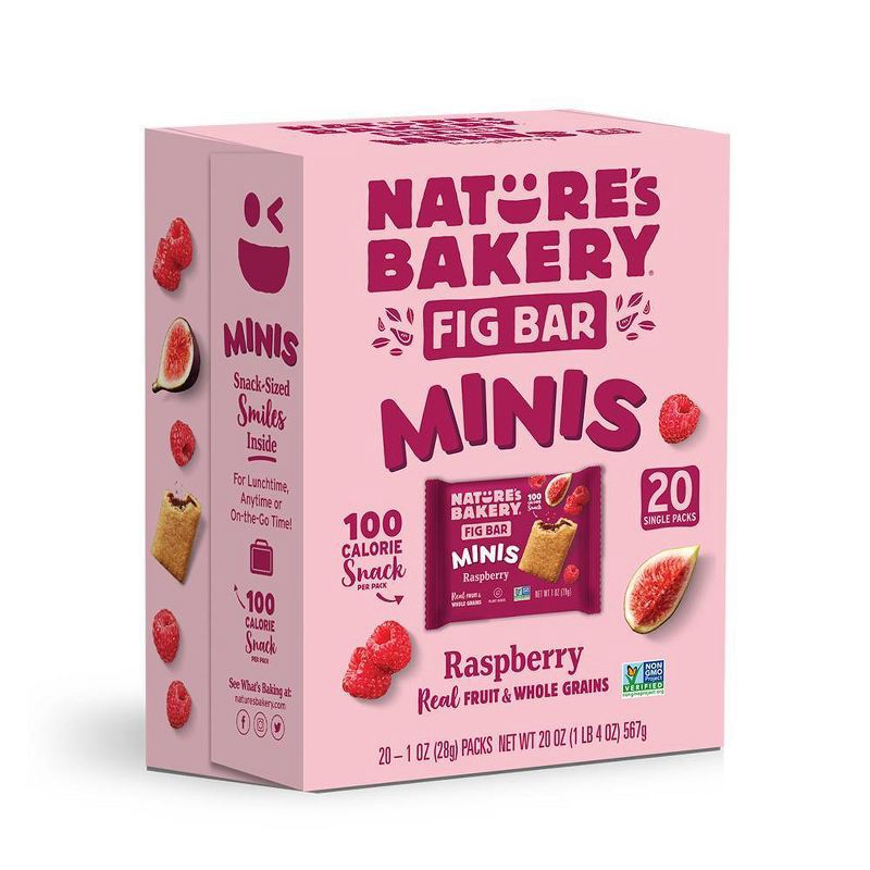 slide 1 of 3, Nature's Bakery Raspberry Fig Bar MINIS - 20oz/20ct, 20 ct; 20 oz