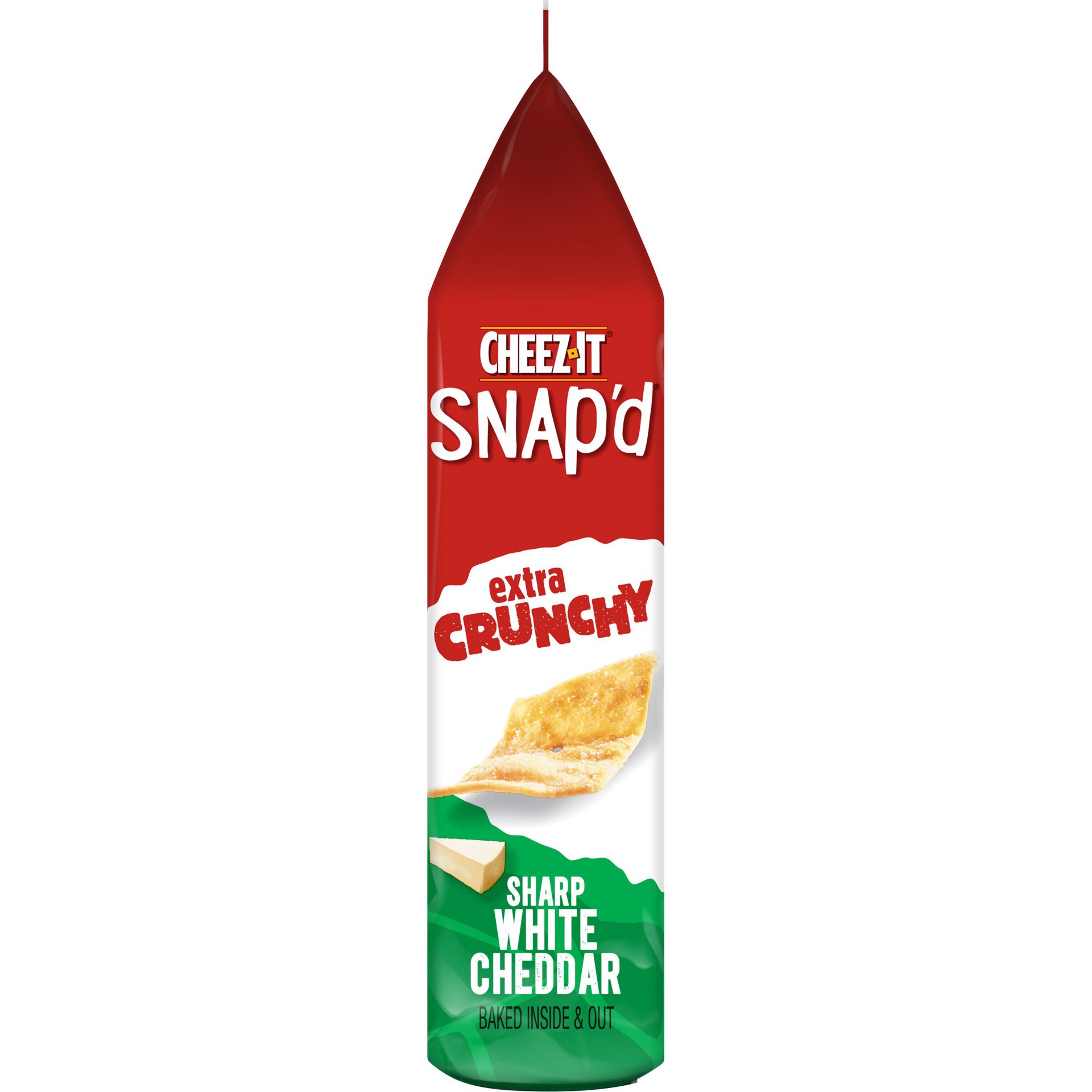 slide 5 of 5, Cheez-It Snap'd Sharp White Cheddar Cheese Cracker Chips, 7.5 oz