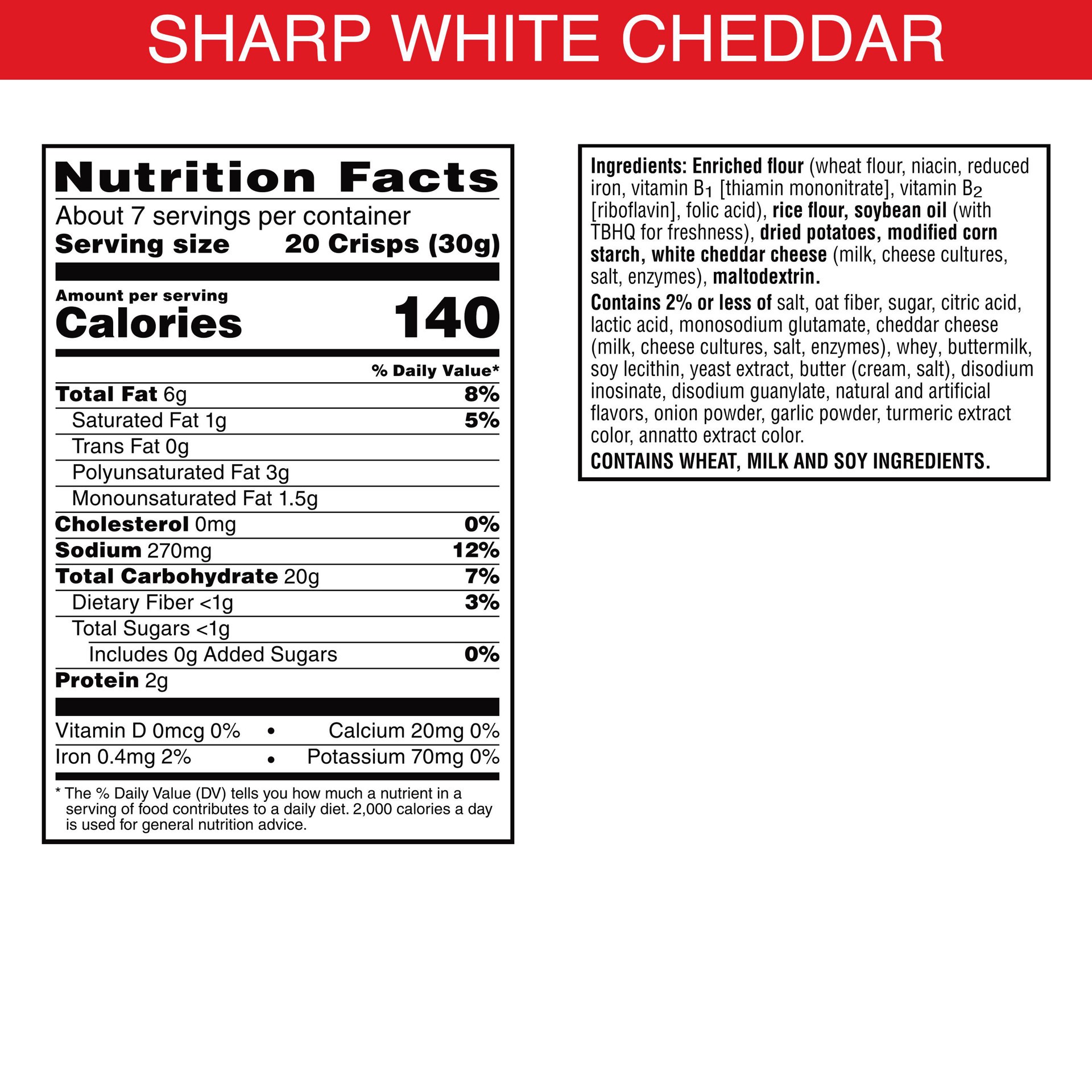 slide 4 of 5, Cheez-It Snap'd Sharp White Cheddar Cheese Cracker Chips, 7.5 oz