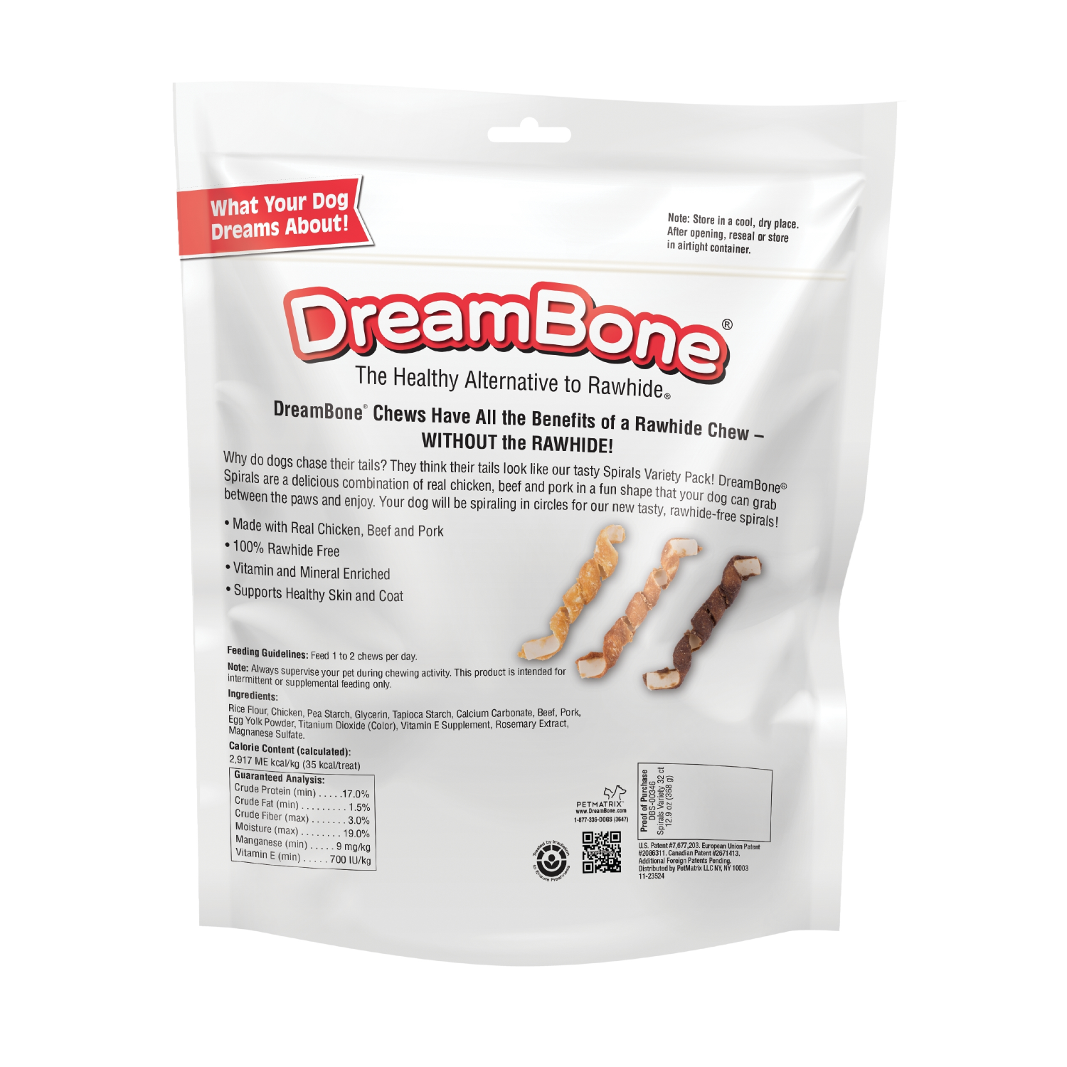 slide 2 of 7, Dreambone Spirals Variety Pack, 32 ct