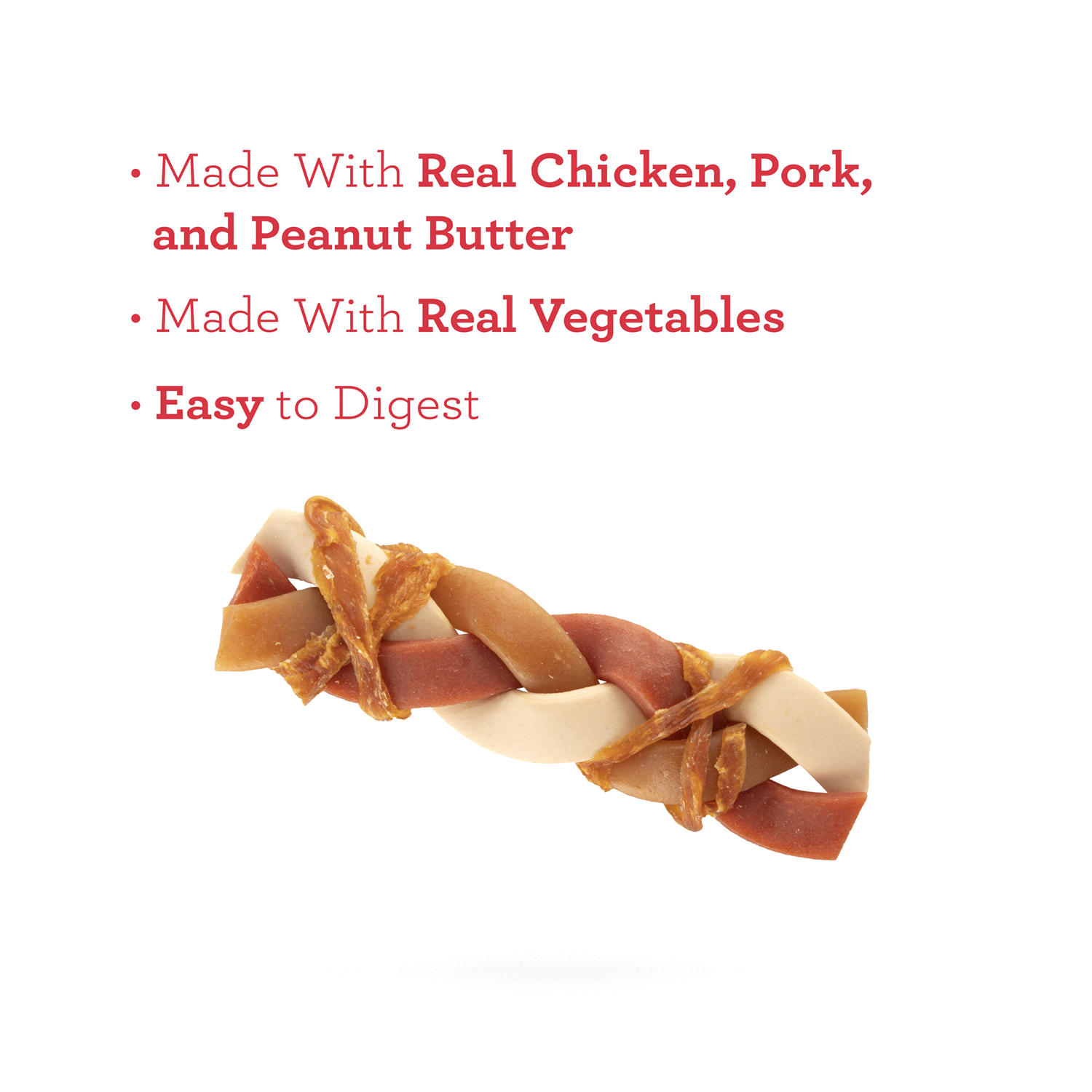 slide 3 of 5, DreamBone Triple Flavor Braidz Wrapped With Chicken, Rawhide-Free Chews For Dogs, 5 ct