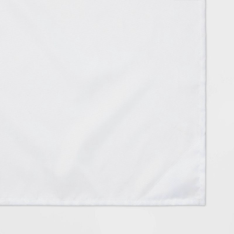 slide 4 of 4, 71"x71" RPET Fabric Mid Weight Shower Liner White - Threshold™: Mildew Resistant, Machine Washable, Grommet Top, 1 ct