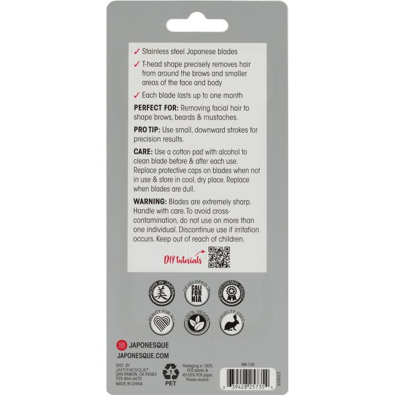 slide 6 of 6, JAPONESQUE Beard & Brow Touch Up T-Razor - 3ct, 3 ct