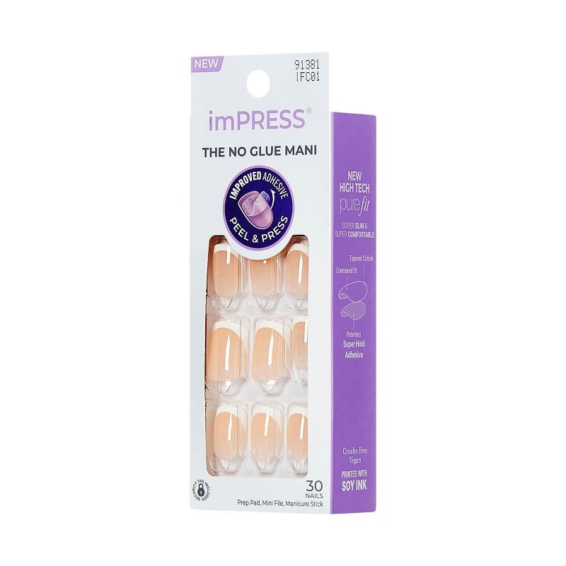 slide 12 of 13, KISS Products imPRESS Press-On Manicure Fake Nails - Model - 33ct, 33 ct