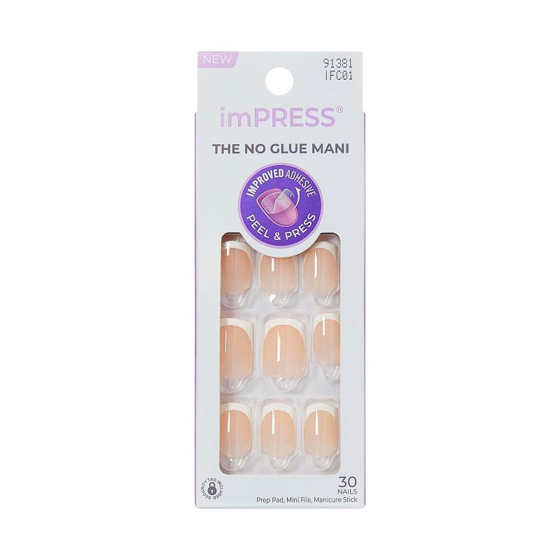 slide 1 of 13, KISS Products imPRESS Press-On Manicure Fake Nails - Model - 33ct, 33 ct