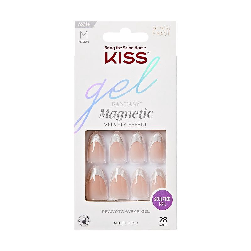 slide 1 of 7, KISS Products Gel Fantasy Magnetic Fake Nails - North Coast - 31ct, 31 ct