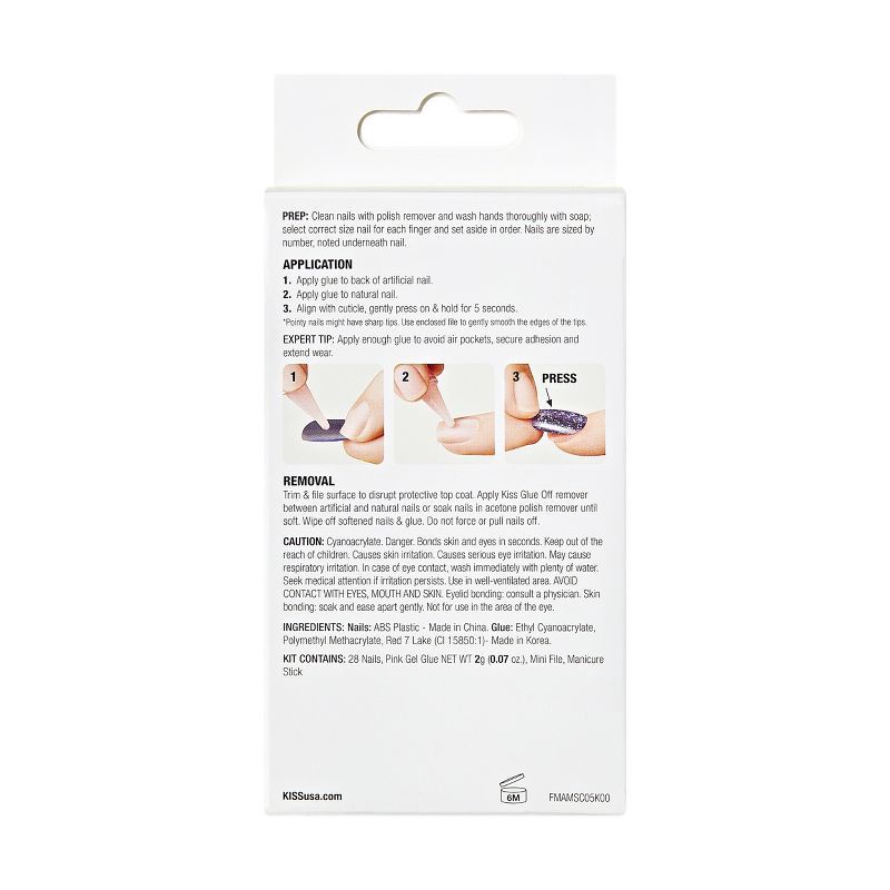 slide 7 of 7, KISS Products Gel Fantasy Magnetic Fake Nails - North Coast - 31ct, 31 ct