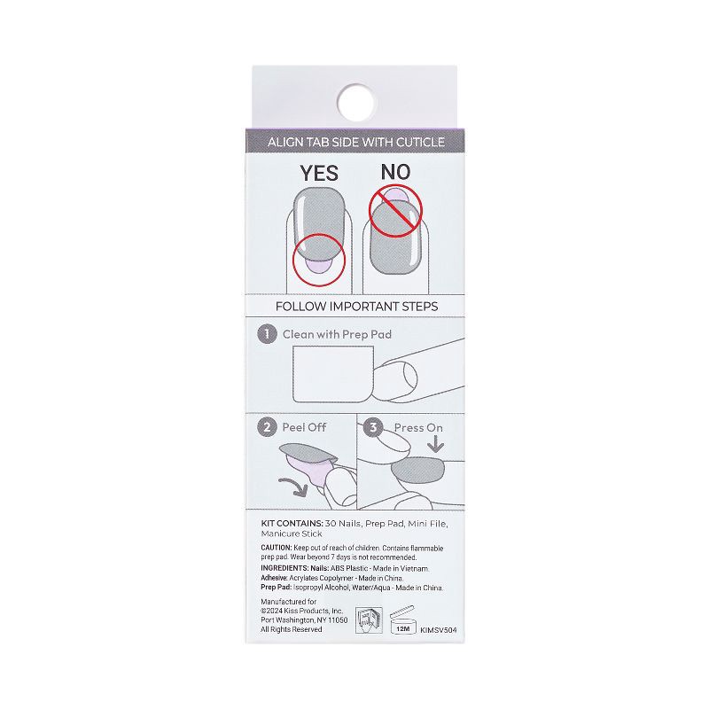 slide 10 of 11, KISS Products imPRESS Press-On Manicure Fake Nails - Snooze - 33ct, 33 ct