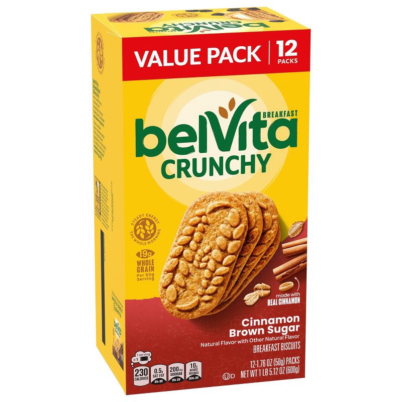 slide 8 of 14, BelVita Cinnamon Brown Sugar Breakfast Biscuits Value Pack - 12.12oz/12pk, 12.12 oz, 12 ct