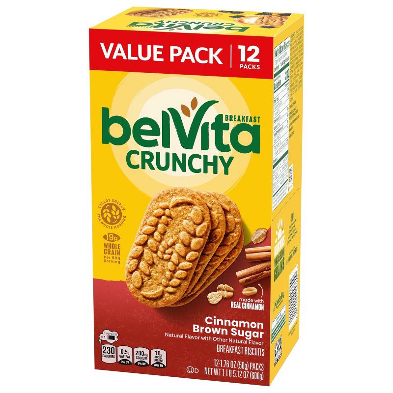 slide 9 of 14, BelVita Cinnamon Brown Sugar Breakfast Biscuits Value Pack - 12.12oz/12pk, 12.12 oz, 12 ct