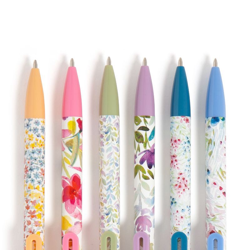 slide 2 of 9, U Brands 6pk Ballpoint Pens Black Ink Laguna Bountiful Bouquet, 6 ct