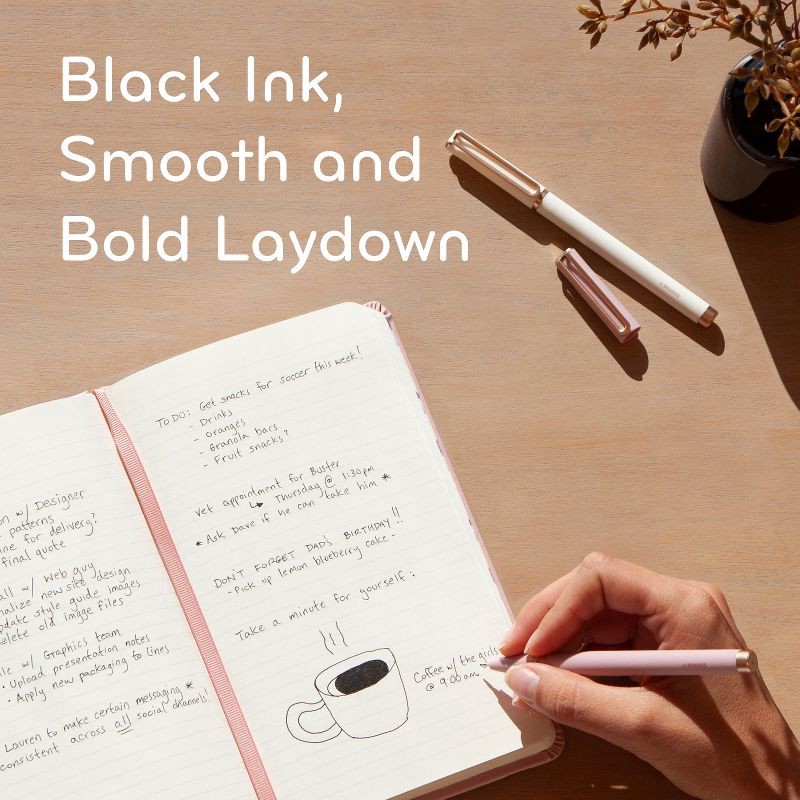 slide 5 of 9, U Brands 3pk Felt Pens Black Ink Soft Touch Catalina Celestial Bohemia Hues: 0.7mm Non-Toxic Felt Tip Pens, Stationery Set, 3 ct