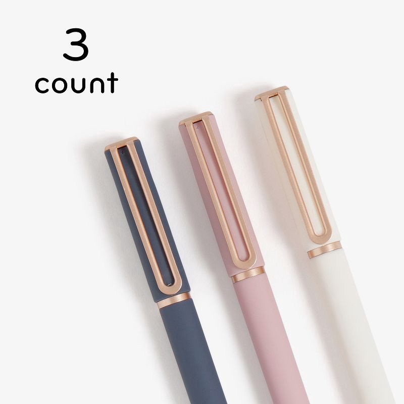 slide 6 of 9, U Brands 3pk Felt Pens Black Ink Soft Touch Catalina Celestial Bohemia Hues: 0.7mm Non-Toxic Felt Tip Pens, Stationery Set, 3 ct