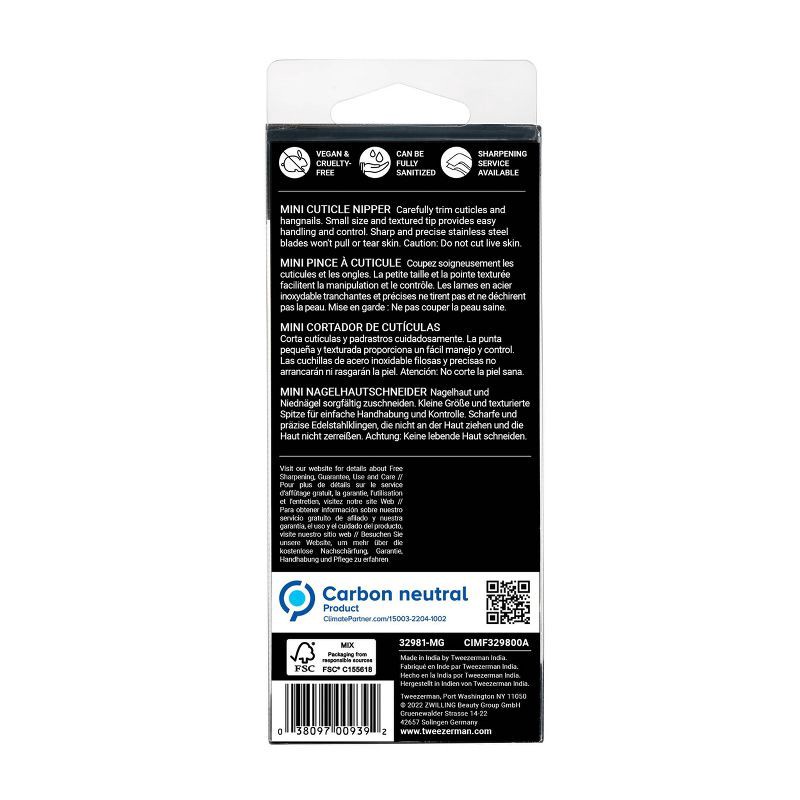 slide 4 of 8, Tweezerman Mini Cuticle Nipper, 1 ct