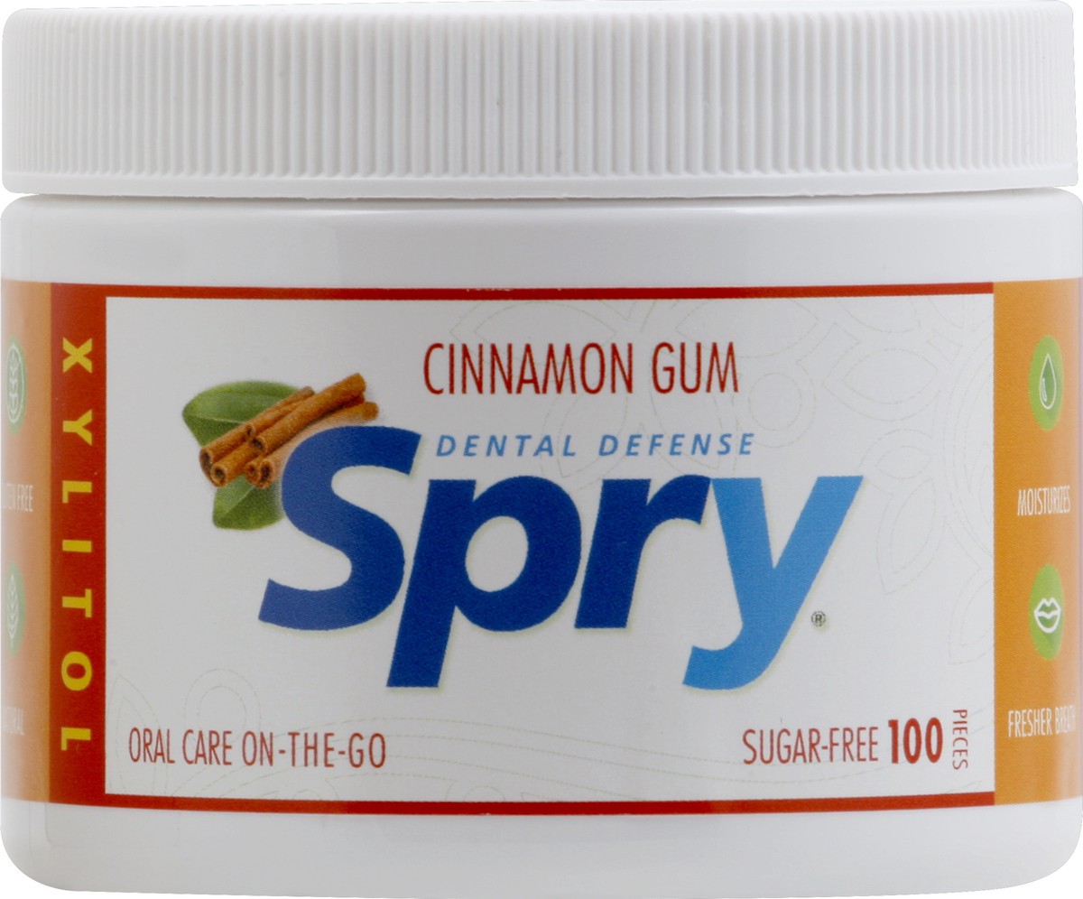 slide 1 of 8, Spry Sugar Free Cinnamon Chewing Gum, 100 ct