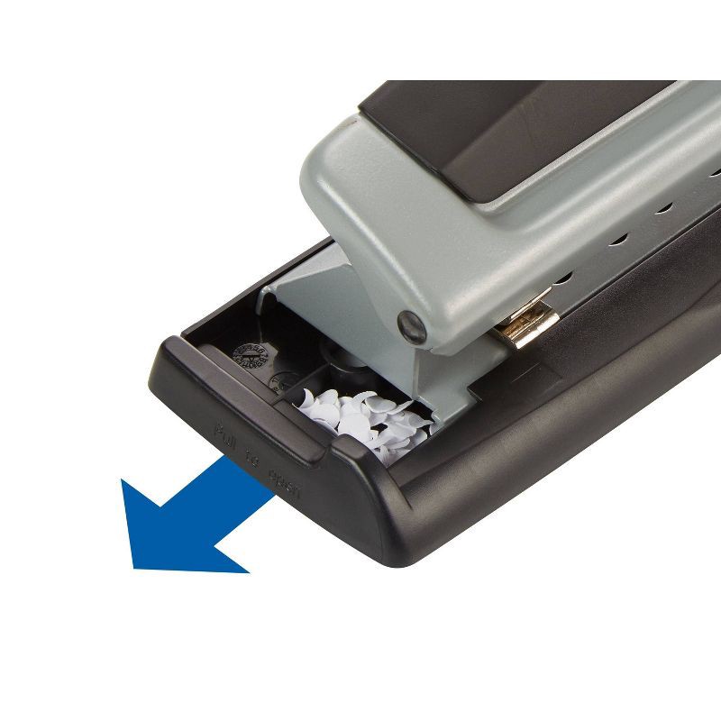 slide 4 of 8, Swingline Precision Pro Punch: Metal 3-Hole Puncher for Binder, Non-Powered Desk Tool, Black, 1 Year Warranty, 1 ct