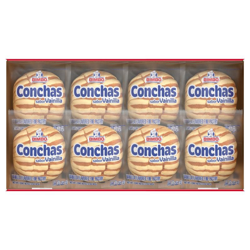 slide 2 of 5, Bimbo Conchas Vanilla Flavored Fine Pastry - 16.96oz/8ct, 16.96 oz, 8 ct