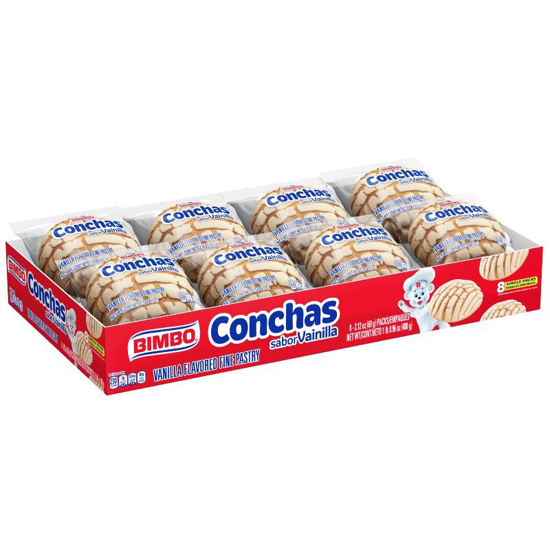 slide 4 of 5, Bimbo Conchas Vanilla Flavored Fine Pastry - 16.96oz/8ct, 16.96 oz, 8 ct