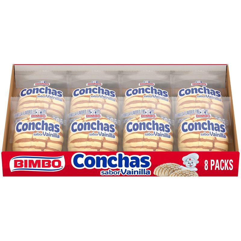 slide 1 of 5, Bimbo Conchas Vanilla Flavored Fine Pastry - 16.96oz/8ct, 16.96 oz, 8 ct