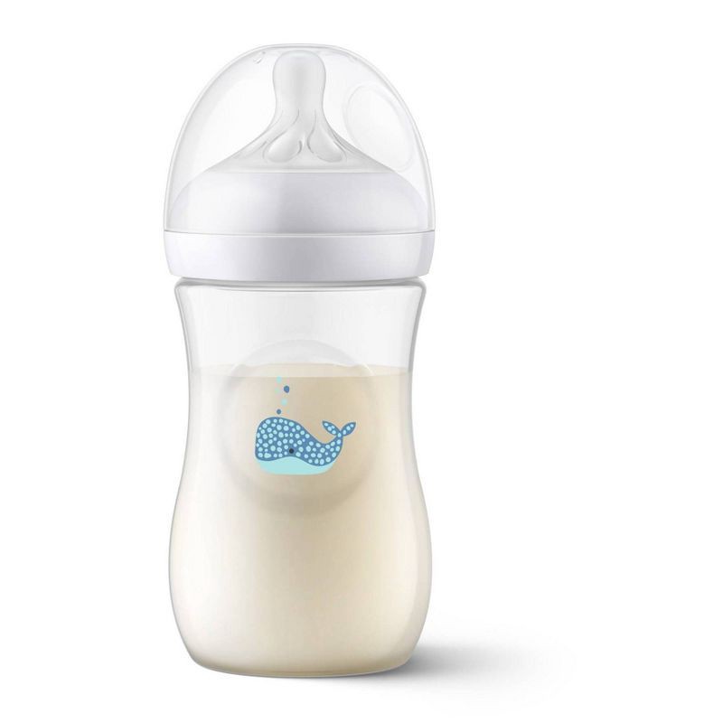 slide 2 of 8, Philips Avent Avent Philips Natural Baby Bottle with Natural Response Nipple - Whales - 9oz/3pk, 3 ct; 9 oz