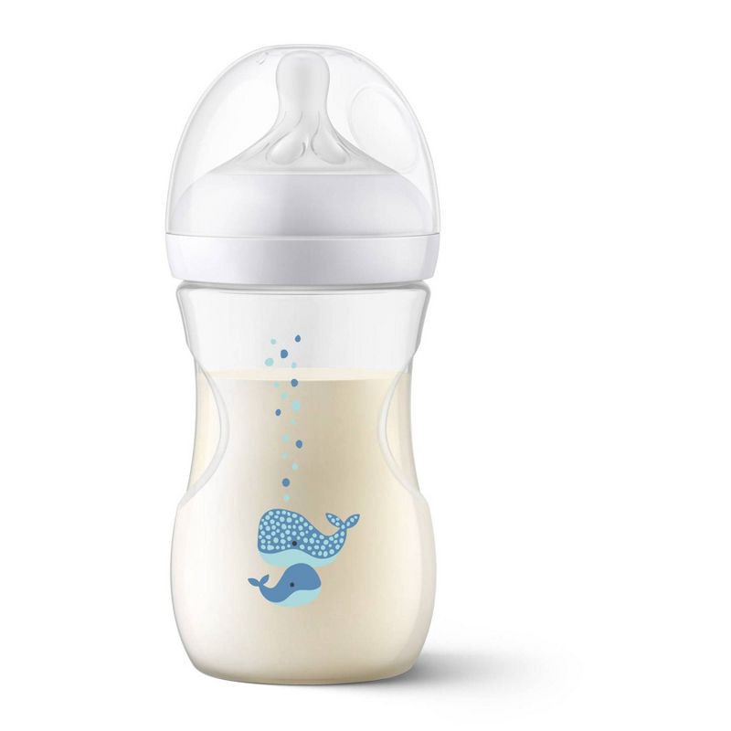 slide 3 of 8, Philips Avent Avent Philips Natural Baby Bottle with Natural Response Nipple - Whales - 9oz/3pk, 3 ct; 9 oz