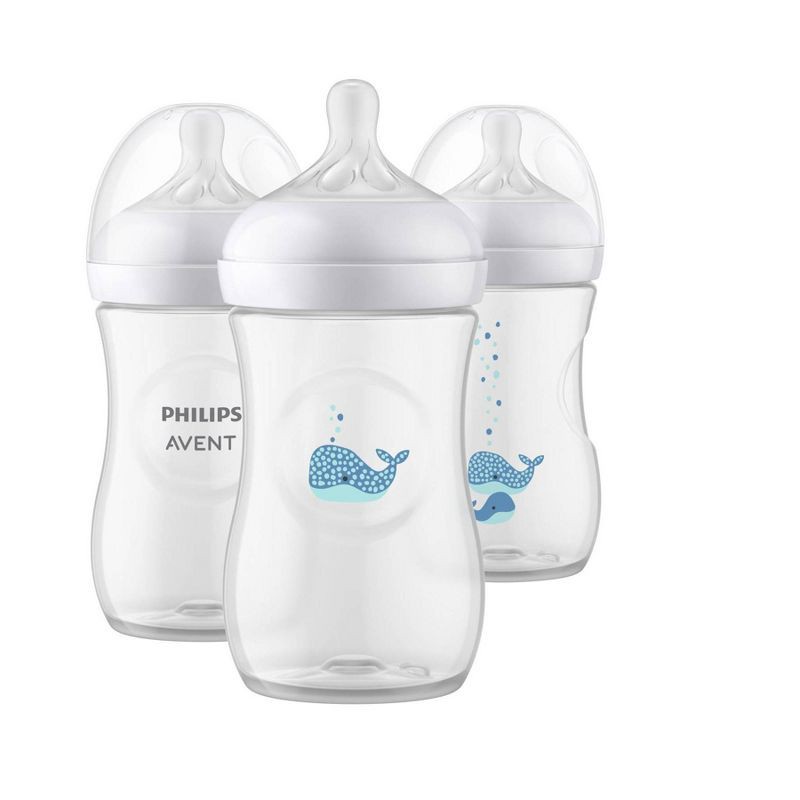 slide 5 of 8, Philips Avent Avent Philips Natural Baby Bottle with Natural Response Nipple - Whales - 9oz/3pk, 3 ct; 9 oz