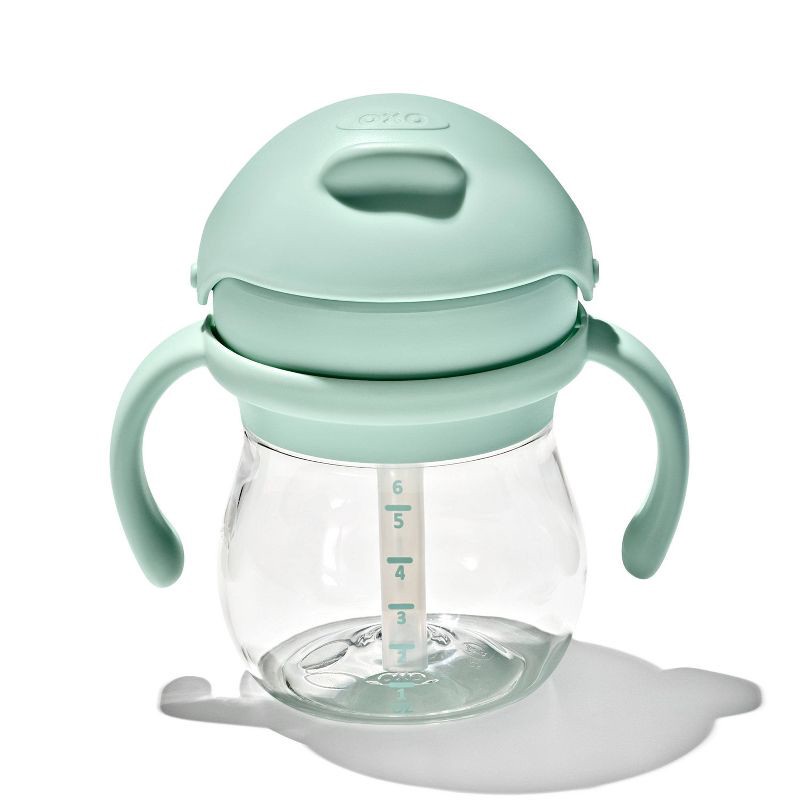 slide 2 of 2, OXO Tot 6oz Transitions Straw Cup with Removable Handle - Opal, 6 oz