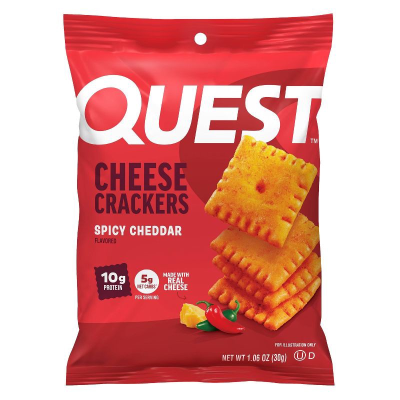 slide 2 of 9, Quest Nutrition Crackers - Spicy Cheddar - 4pk/4.23oz, 4 ct, 4.23 oz