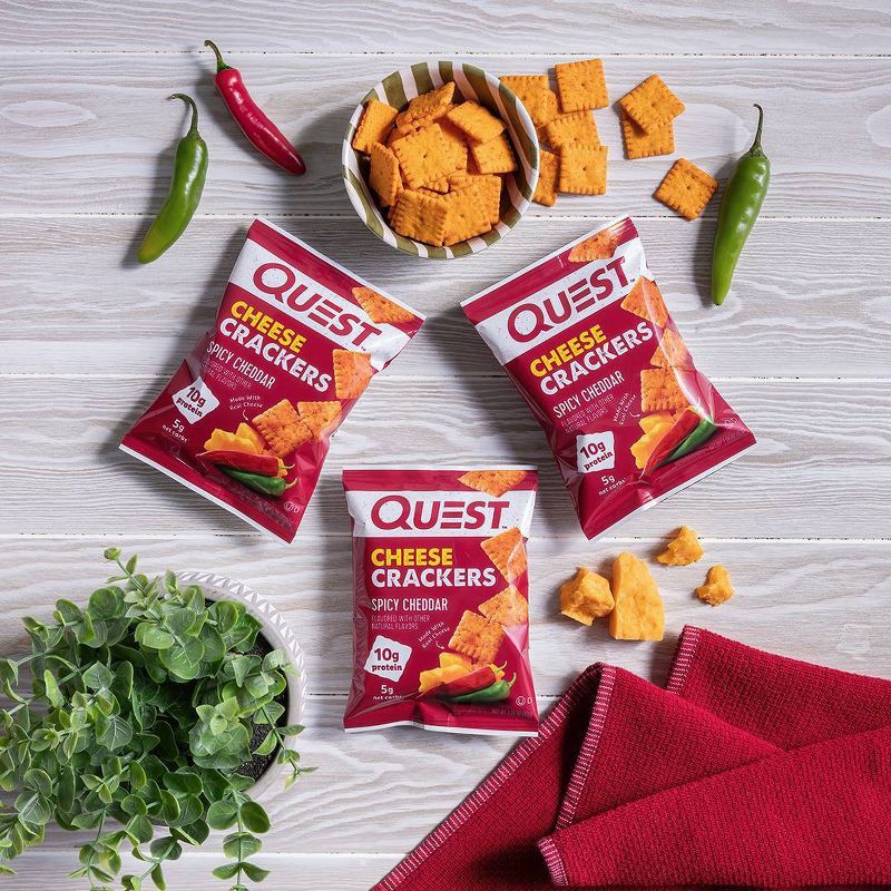 slide 8 of 9, Quest Nutrition Crackers - Spicy Cheddar - 4pk/4.23oz, 4 ct, 4.23 oz